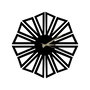Wallity Hedef Reloj de Pared Decorativo de Metal Negro